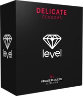 Level Private Pleasure Condooms Level Delicate Condoms - 5x zwart