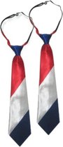 2x stuks stropdas vlag Nederland kleuren - Holland fans/supporters verkleedkleding