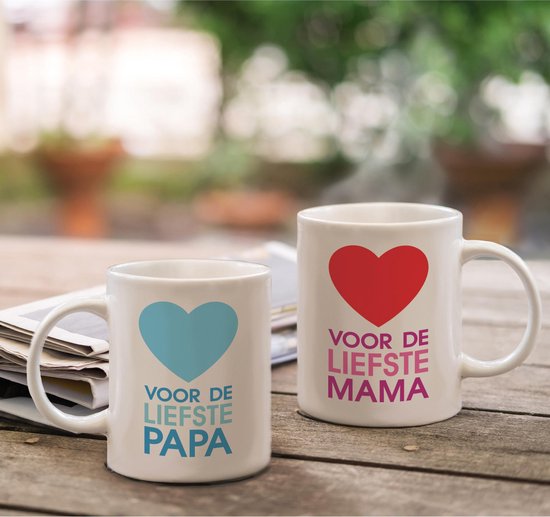 Coeur pour la meilleure tasse maman et papa - Ensemble de tasses cadeau  pour papa et... | bol