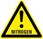 Waarschuwingsbord nitrogen - kunststof 100 mm