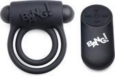 Silicone Cock Ring & Bullet with Remote Control - Black