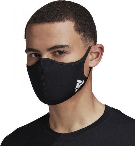 ADIDAS - MONDKAPJE - ZWART/WIT - 1 STUK - M/L | bol.com