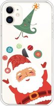 Voor iPhone 11 Trendy Cute Christmas Patterned Case Clear TPU Cover Phone Cases (Ball Santa Claus)