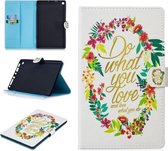 Voor Amazon Kindle Fire HD 8 Stiksels Horizontale Flip Leren Case met Houder & Kaartsleuven & Slaap / Wekfunctie (Do What You Love)