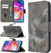 Voor Samsung Galaxy A70 bijpassende kleur krokodil textuur horizontale flip PU lederen tas met portemonnee & houder & kaartsleuven (grijs)