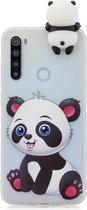 Voor Galaxy A21 schokbestendig Cartoon TPU beschermhoes (Panda)