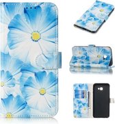 Gekleurde tekening marmer patroon horizontale flip PU lederen tas met houder & kaartsleuven & portemonnee voor Galaxy J4 + (orchidee)