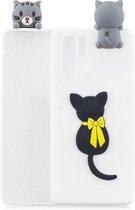 Voor Galaxy Note 10+ 3D Cartoon patroon schokbestendig TPU beschermhoes (kleine zwarte kat)
