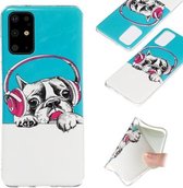 Voor Galaxy S20 + Luminous TPU mobiele telefoon beschermhoes (headset hond)