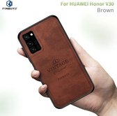 Voor Huawei Honor V30 / V30 Pro PINWUYO Zun Serie PC + TPU + Huid Waterdicht En Anti-val All-inclusive Beschermende Shell (Bruin)