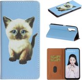 Voor Huawei nova 6 3D Schilderen Horizontale Flip Leren Case met Houder & Kaartsleuf & Lanyard (Kat)