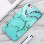 Voor iPhone SE 2020 aquarel marmerpatroon IMD TPU mobiele telefoonhoes (groen)