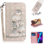 Voor iPhone 12/12 Pro 3D Gekleurde Tekening Horizontale Leren Flip Case met Houder & Kaartsleuven & Portemonnee & Lanyard (Eekhoorns)