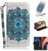 Voor iPhone 12 Pro Max 3D Gekleurde Tekening Horizontale Flip Leren Case met Houder & Kaartsleuven & Portemonnee & Lanyard (Pauwkrans)