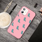 Voor iPhone 11 Cartoon Animal Pattern Shockproof TPU beschermhoes (roze dinosaurussen)