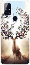 Voor OnePlus Nord N10 5G schokbestendig geverfd transparant TPU beschermhoes (Dream Deer)