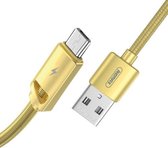 REMAX RC-166m Kinry serie 2,1 A USB naar micro USB datakabel, kabellengte: 1 m (goud)