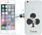 ENKAY Hat-Prince 2 in 1 creatief karakterpatroon transparant TPU beschermhoes + 0.26 mm 9H + oppervlaktehardheid 2.5D explosieveilige gehard glasfilm voor iPhone 6 Plus & 6s Plus