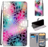 Voor Nokia 5.3 Gekleurde Tekening Cross Textuur Horizontale Flip PU Lederen Case met Houder & Kaartsleuven & Portemonnee & Lanyard (Doorschijnend Glas)