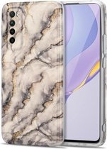 Voor Huawei nova 7 5G TPU Gilt Marble Pattern beschermhoes (grijs)