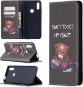 Voor Huawei P smart Z Gekleurde Tekening Patroon Onzichtbare Magnetische Horizontale Flip PU Lederen Case met Houder & Kaartsleuven & Portemonnee (Beer)