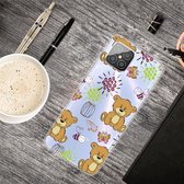 Voor Huawei Nova 8 SE schokbestendig geverfd transparant TPU beschermhoes (kleine bruine beer)