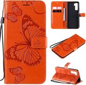 Voor Huawei Nova 7 SE / P40 Lite 5G 3D Vlinders Embossing Patroon Horizontale Flip Leren Case met Houder & Kaartsleuf & Portemonnee (Oranje)