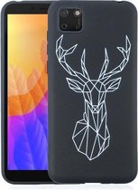 Voor Huawei Y5p Painted Pattern Soft TPU Case (Elk)