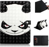 3D Gekleurde Tekening Universele Horizontale Flip Leren Case, met Houder & Kaartsleuf & Portemonnee voor 8 inch Tablet PC (Angry Bear)