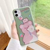 Voor iPhone 11 Pro Max Cartoon Pattern TPU beschermhoes (beer)