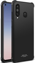 IMAK All-inclusive schokbestendige Airbag TPU-hoes voor Galaxy A60, met schermbeschermer (zwart)