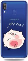 Voor Galaxy A30 Lucency Painted TPU Protective (Hit The Face Pig)