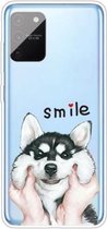 Voor Samsung Galaxy A91 / S10 Lite Gekleurd tekeningpatroon Zeer transparant TPU beschermhoes (Pinch Dog)