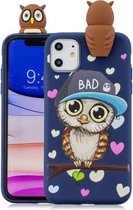 Voor iPhone 11 Pro Max schokbestendige cartoon TPU beschermhoes (blauwe uil)