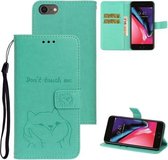 Voor iPhone 7/8 Chai Dog Pattern Horizontale flip lederen hoes met beugel & kaartsleuf & portemonnee & lanyard (groen)
