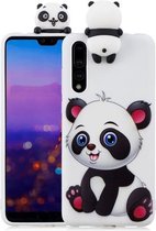 Voor Huawei P20 schokbestendig Cartoon TPU beschermhoes (Panda)