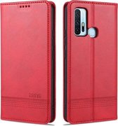 Voor vivo Z6 AZNS magnetische kalfsstructuur horizontale flip lederen tas met kaartsleuven & houder & portemonnee (rood)