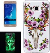 Voor Galaxy J7 (2016) / J710 Noctilucent Sika Deer Pattern IMD Vakmanschap Soft TPU Cover Case