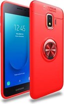 Schokbestendig TPU-hoesje voor Galaxy J2 Core, met houder (rood)