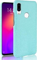 Schokbestendige krokodiltextuur pc + PU-hoes voor Meizu Note 9 (groen)