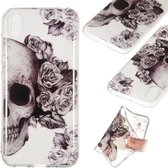 Gekleurde tekening Transparant Clear TPU Case (Skull)