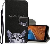 Voor Xiaomi Redmi Note 8T Gekleurde Tekening Patroon Horizontale Flip Leren Case met Houder & Kaartsleuven & Portemonnee (Kitty)