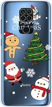 Voor Xiaomi Redmi Note 9 Christmas Series Transparante TPU beschermhoes (4 cartoons)