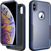 TPU + pc schokbestendige beschermhoes voor iPhone XS Max (koningsblauw + zwart)