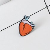 10 STKS Cartoon Menselijke Organen Serie Legering Olie-Druipende Broche (Hart)-Geen