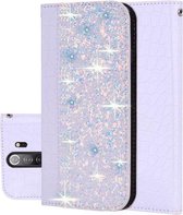 Voor Xiaomi Redmi Note 8 Pro Krokodil Textuur Glitter Poeder Horizontale Flip Leren Case met Kaartsleuven & Houder (Wit)