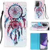 Voor Samsung Galaxy Note20 Ultra 3D Schilderen Horizontale Flip Leren Case met Houder & Kaartsleuf & Portemonnee & Lanyard (Windgong)
