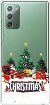 Voor Samsung Galaxy Note20 Christmas Series Clear TPU beschermhoes (Retro Old Man)