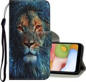 Voor Samsung Galaxy A71 Gekleurde Tekening Patroon Horizontale Flip PU Lederen Case met Houder & Kaartsleuven & Portemonnee & Lanyard (Leeuw)