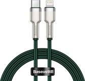 Baseus CATLJK-A06 Cafule-serie 20W Type-C / USB-C naar 8-pins PD metalen oplaadgegevenskabel, lengte: 1m (donkergroen)